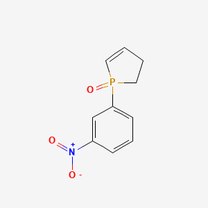 molecular formula C10H10NO3P B12571990 1H-Phosphole, 2,3-dihydro-1-(3-nitrophenyl)-, 1-oxide CAS No. 195317-22-7