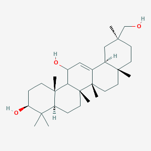 molecular formula C30H50O3 B1257200 (3S,4aR,6aR,6bR,8aS,11S,12aS,14bS)-11-(hydroxymethyl)-4,4,6a,6b,8a,11,14b-heptamethyl-1,2,3,4a,5,6,7,8,9,10,12,12a,14,14a-tetradecahydropicene-3,14-diol 