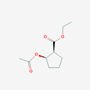 molecular formula C10H16O4 B12572008 Ethyl (1S,2R)-2-(acetyloxy)cyclopentane-1-carboxylate CAS No. 603998-13-6