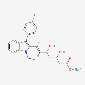 molecular formula C24H25FNNaO4 B1257204 Fluvastatin sodium 