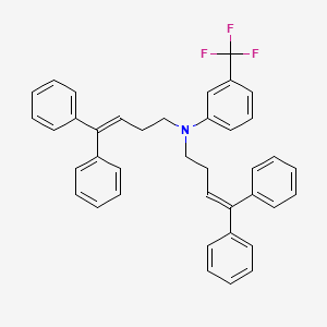 molecular formula C39H34F3N B12572050 Benzenamine, N,N-bis(4,4-diphenyl-3-butenyl)-3-(trifluoromethyl)- CAS No. 501078-01-9