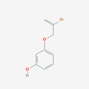 molecular formula C9H9BrO2 B12572061 Phenol, 3-[(2-bromo-2-propenyl)oxy]- CAS No. 197086-82-1