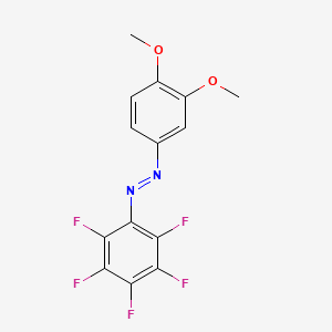 molecular formula C14H9F5N2O2 B12572096 Diazene, (3,4-dimethoxyphenyl)(pentafluorophenyl)- CAS No. 198975-41-6