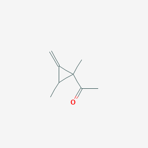 molecular formula C8H12O B125721 Ethanone, 1-(1,2-dimethyl-3-methylenecyclopropyl)-(9CI) CAS No. 156541-79-6