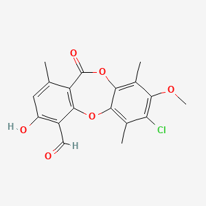 molecular formula C18H15ClO6 B1257211 Parellin 