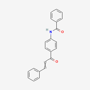 molecular formula C22H17NO2 B12572145 Benzamide, N-[4-(1-oxo-3-phenyl-2-propenyl)phenyl]- CAS No. 202827-88-1