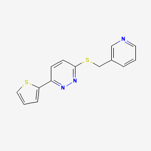 molecular formula C14H11N3S2 B1257215 3-(3-Pyridinylmethylthio)-6-thiophen-2-ylpyridazine 