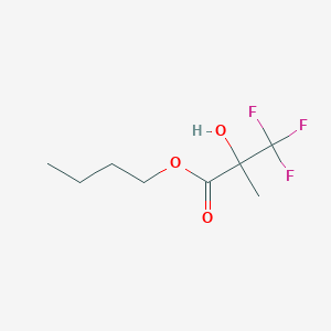 molecular formula C8H13F3O3 B12572154 Propanoic acid, 3,3,3-trifluoro-2-hydroxy-2-methyl-, butyl ester CAS No. 197785-82-3