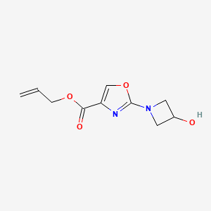 molecular formula C10H12N2O4 B12572155 Prop-2-en-1-yl 2-(3-hydroxyazetidin-1-yl)-1,3-oxazole-4-carboxylate CAS No. 625387-48-6