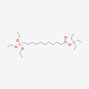 molecular formula C23H50O5Si2 B12572174 Triethylsilyl 11-(triethoxysilyl)undecanoate CAS No. 194343-84-5