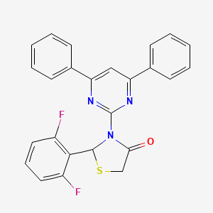 2-(2,6-Difluorophenyl)-3-(4,6-diphenylpyrimidin-2-yl)thiazolidin-4-one