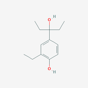 molecular formula C13H20O2 B12572238 2-Ethyl-4-(3-hydroxypentan-3-yl)phenol CAS No. 633339-34-1
