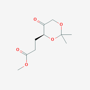 molecular formula C10H16O5 B12572248 methyl 3-[(4S)-2,2-dimethyl-5-oxo-1,3-dioxan-4-yl]propanoate CAS No. 194286-58-3
