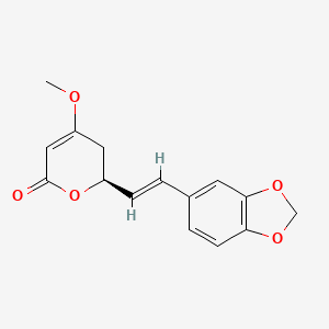 (2S)-2-[(E)-2-(1,3-benzodioxol-5-yl)ethenyl]-4-methoxy-2,3-dihydropyran-6-one