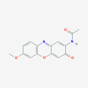 molecular formula C15H12N2O4 B12572385 N-(7-Methoxy-3-oxo-3H-phenoxazin-2-YL)acetamide CAS No. 479686-41-4