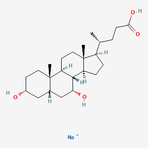 molecular formula C24H40NaO4 B1257242 Cholan-24-oic acid, 3,7-dihydroxy-, monosodium salt, (3alpha,5beta,7alpha)- 