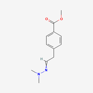 molecular formula C12H16N2O2 B12572475 Methyl 4-[2-(dimethylhydrazinylidene)ethyl]benzoate CAS No. 199456-58-1