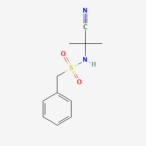 molecular formula C11H14N2O2S B12572479 N-(2-cyanopropan-2-yl)-1-phenylmethanesulfonamide CAS No. 193481-99-1