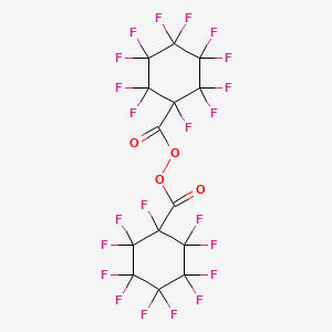 molecular formula C14F22O4 B12572524 Peroxide, bis[(undecafluorocyclohexyl)carbonyl] CAS No. 203255-90-7
