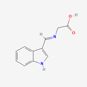 molecular formula C11H10N2O2 B12572567 N-[(3H-Indol-3-ylidene)methyl]glycine CAS No. 201812-47-7
