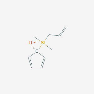 molecular formula C10H15LiSi B12572614 lithium;cyclopenta-2,4-dien-1-yl-dimethyl-prop-2-enylsilane CAS No. 195965-46-9