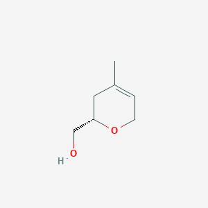 molecular formula C7H12O2 B12572638 [(2S)-4-Methyl-3,6-dihydro-2H-pyran-2-yl]methanol CAS No. 289472-96-4