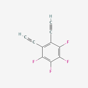 molecular formula C10H2F4 B12572671 Benzene, 1,2-diethynyl-3,4,5,6-tetrafluoro- CAS No. 196958-65-3