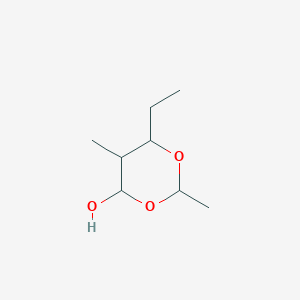 molecular formula C8H16O3 B12572743 6-Ethyl-2,5-dimethyl-1,3-dioxan-4-ol CAS No. 612072-39-6