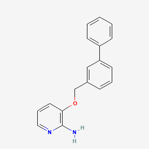 molecular formula C18H16N2O B12572752 2-Pyridinamine, 3-([1,1'-biphenyl]-3-ylmethoxy)- CAS No. 642084-18-2