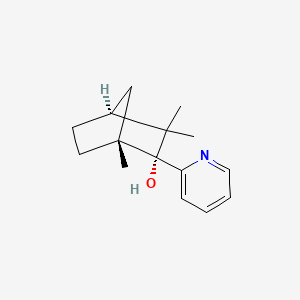 molecular formula C15H21NO B12572807 (1R,2R,4S)-1,3,3-Trimethyl-2-(2-pyridyl)bicyclo[2.2.1]heptane-2-ol CAS No. 191402-03-6