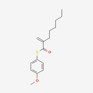 molecular formula C16H22O2S B12572814 S-(4-Methoxyphenyl) 2-methylideneoctanethioate CAS No. 199915-68-9