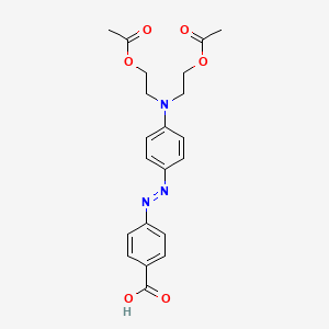 molecular formula C21H23N3O6 B12572836 Benzoic acid, 4-[[4-[bis[2-(acetyloxy)ethyl]amino]phenyl]azo]- CAS No. 502634-45-9