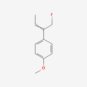 molecular formula C11H13FO B12572863 1-(1-Fluorobut-2-en-2-yl)-4-methoxybenzene CAS No. 637041-31-7
