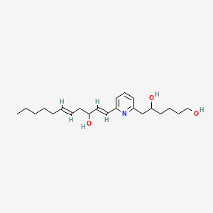 molecular formula C22H35NO3 B1257288 6-[6-[(1E,5E)-3-hydroxyundeca-1,5-dienyl]pyridin-2-yl]hexane-1,5-diol 