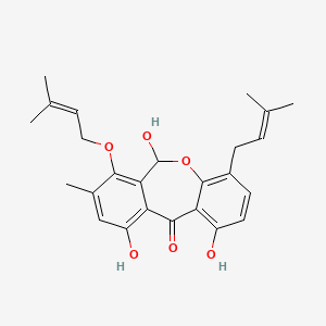 molecular formula C25H28O6 B1257289 arugosin B 
