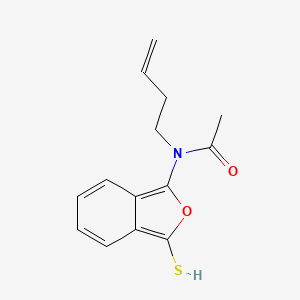 molecular formula C14H15NO2S B12572901 N-(But-3-en-1-yl)-N-(3-sulfanyl-2-benzofuran-1-yl)acetamide CAS No. 188940-38-7