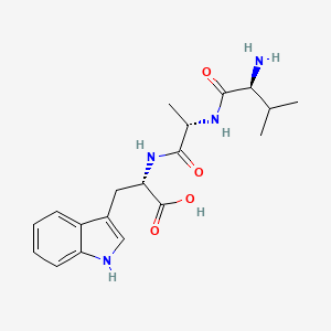 molecular formula C19H26N4O4 B12572962 L-Tryptophan, L-valyl-L-alanyl- CAS No. 263159-30-4