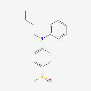 molecular formula C17H21NOS B12572965 N-Butyl-4-(methanesulfinyl)-N-phenylaniline CAS No. 350683-79-3