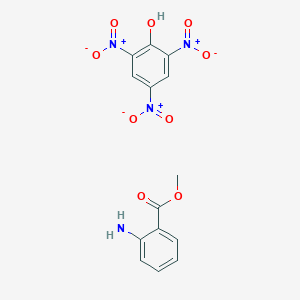 molecular formula C14H12N4O9 B12572970 Methyl 2-aminobenzoate;2,4,6-trinitrophenol CAS No. 185610-42-8