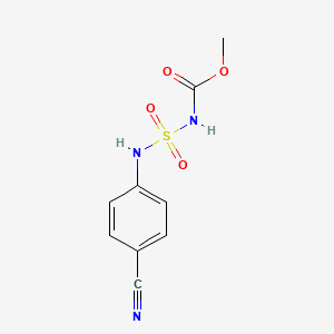 molecular formula C9H9N3O4S B12572984 Methyl [(4-cyanophenyl)sulfamoyl]carbamate CAS No. 503310-68-7
