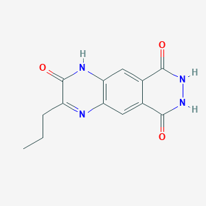 molecular formula C13H12N4O3 B1257299 3-Propyl-7,8-dihydropyridazino[4,5-g]quinoxaline-2,6,9(1H)-trione CAS No. 132757-79-0