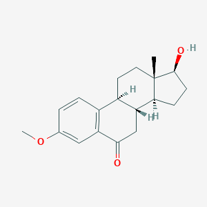 molecular formula C19H24O3 B125730 (8R,9S,13S,14S,17S)-17-hydroxy-3-methoxy-13-methyl-8,9,11,12,14,15,16,17-octahydro-7H-cyclopenta[a]phenanthren-6-one CAS No. 50731-96-9