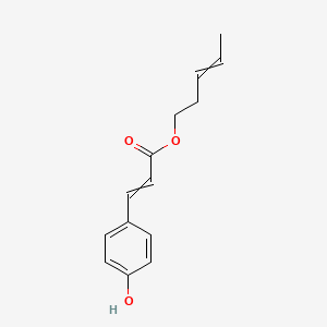 molecular formula C14H16O3 B12573012 Pent-3-en-1-yl 3-(4-hydroxyphenyl)prop-2-enoate CAS No. 500004-66-0