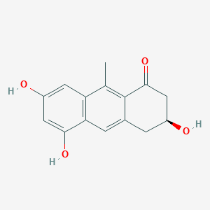 molecular formula C15H14O4 B12573062 (3S)-3,5,7-Trihydroxy-9-methyl-3,4-dihydroanthracen-1(2H)-one CAS No. 194145-93-2