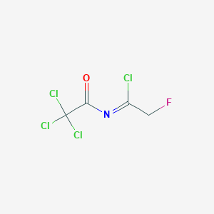 molecular formula C4H2Cl4FNO B12573079 Ethanimidoyl chloride, 2-fluoro-N-(trichloroacetyl)- CAS No. 501953-91-9