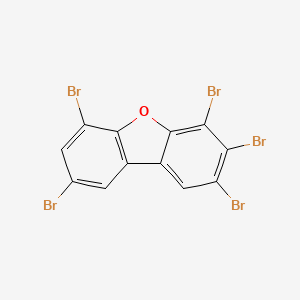 molecular formula C12H3Br5O B12573111 2,3,4,6,8-Pentabromo-dibenzofuran CAS No. 617708-17-5