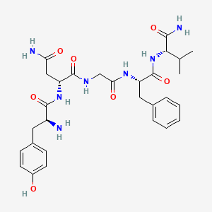 molecular formula C29H39N7O7 B12573114 L-Tyrosyl-D-asparaginylglycyl-L-phenylalanyl-L-valinamide CAS No. 189374-36-5