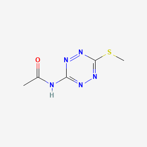 molecular formula C5H7N5OS B12573119 N-(6-Methylthio-1,2,4,5-tetrazine-3-yl)acetamide 