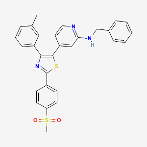 molecular formula C29H25N3O2S2 B12573128 Benzyl-{4-[2-(4-methanesulfonyl-phenyl)-4-m-tolyl-thiazol-5-yl]-pyridin-2-yl}-amine CAS No. 303163-24-8
