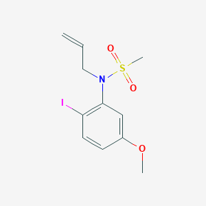 molecular formula C11H14INO3S B12573129 Methanesulfonamide, N-(2-iodo-5-methoxyphenyl)-N-2-propenyl- CAS No. 185985-39-1
